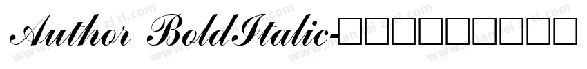 Author BoldItalic字体转换